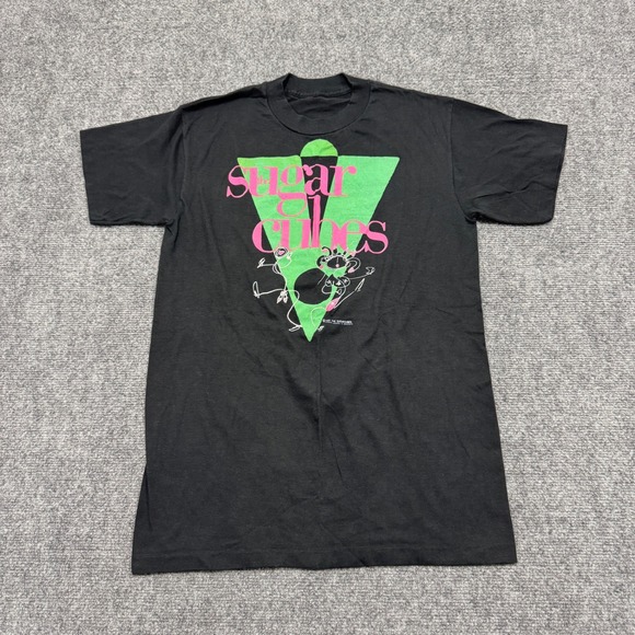 1988 Sugarcubes Vintage Tour Band Tee Shirt 80s 1980s Bjork Icelandic size L USA